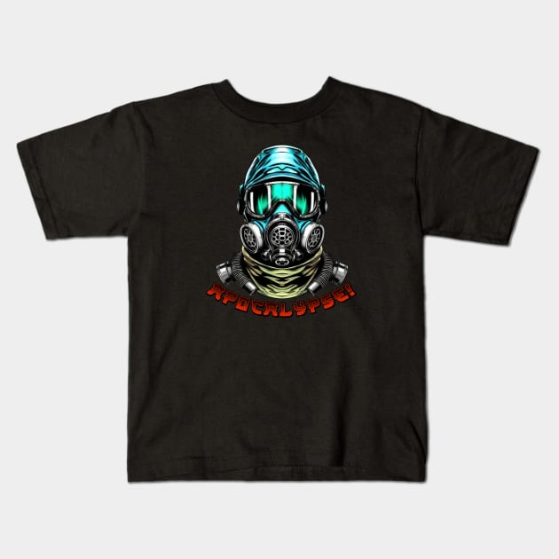 Gas Mask Helmet Kids T-Shirt by CrispytheGhoul